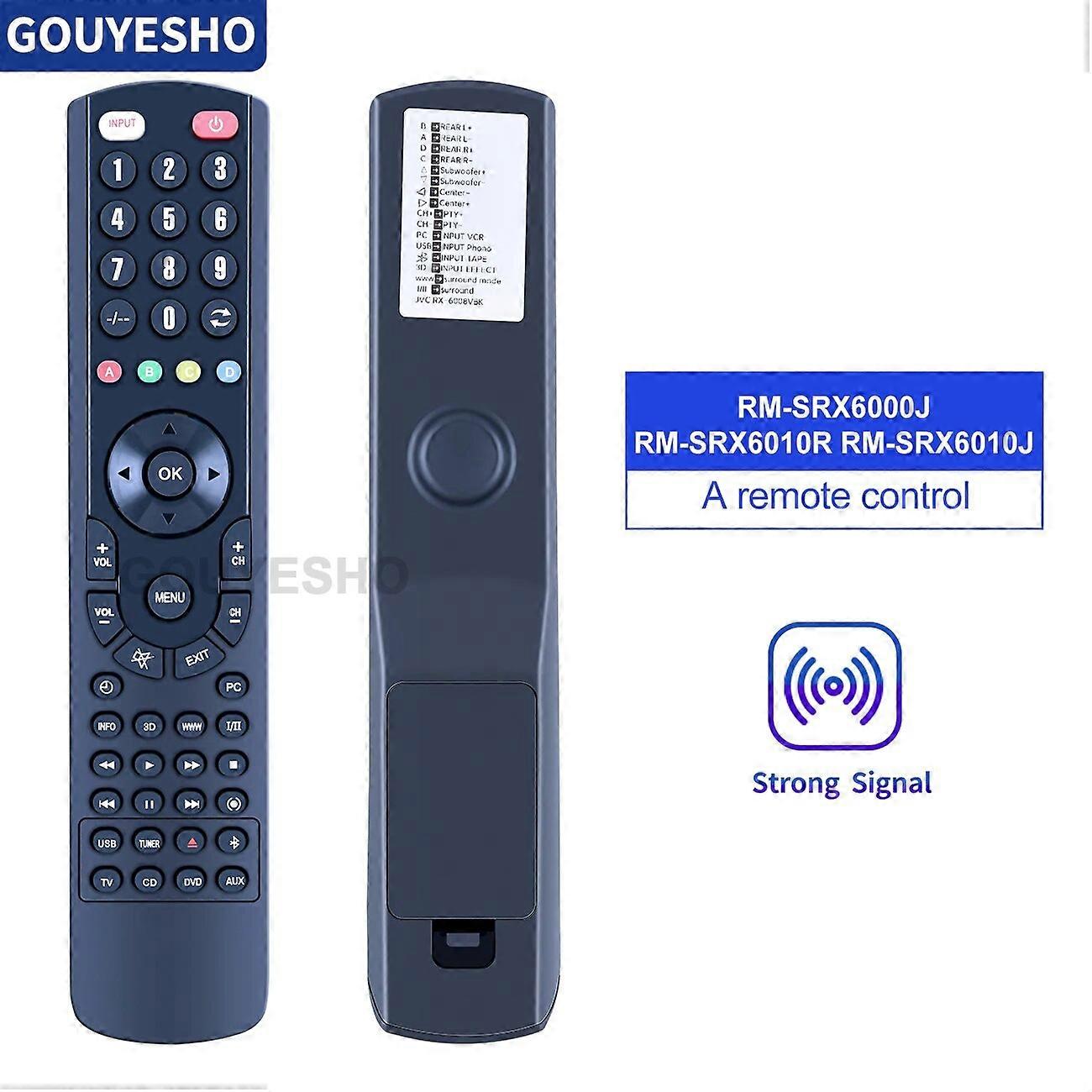 New RM-SRX6010R Replaceement Remote Control For JVC A/V Control Reciever