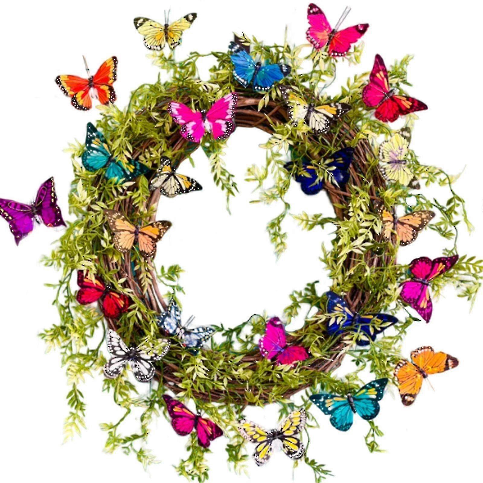 Farfalle Ghirlanda per la porta d'ingresso Bella farfalla colorata Ghirlanda per regalo