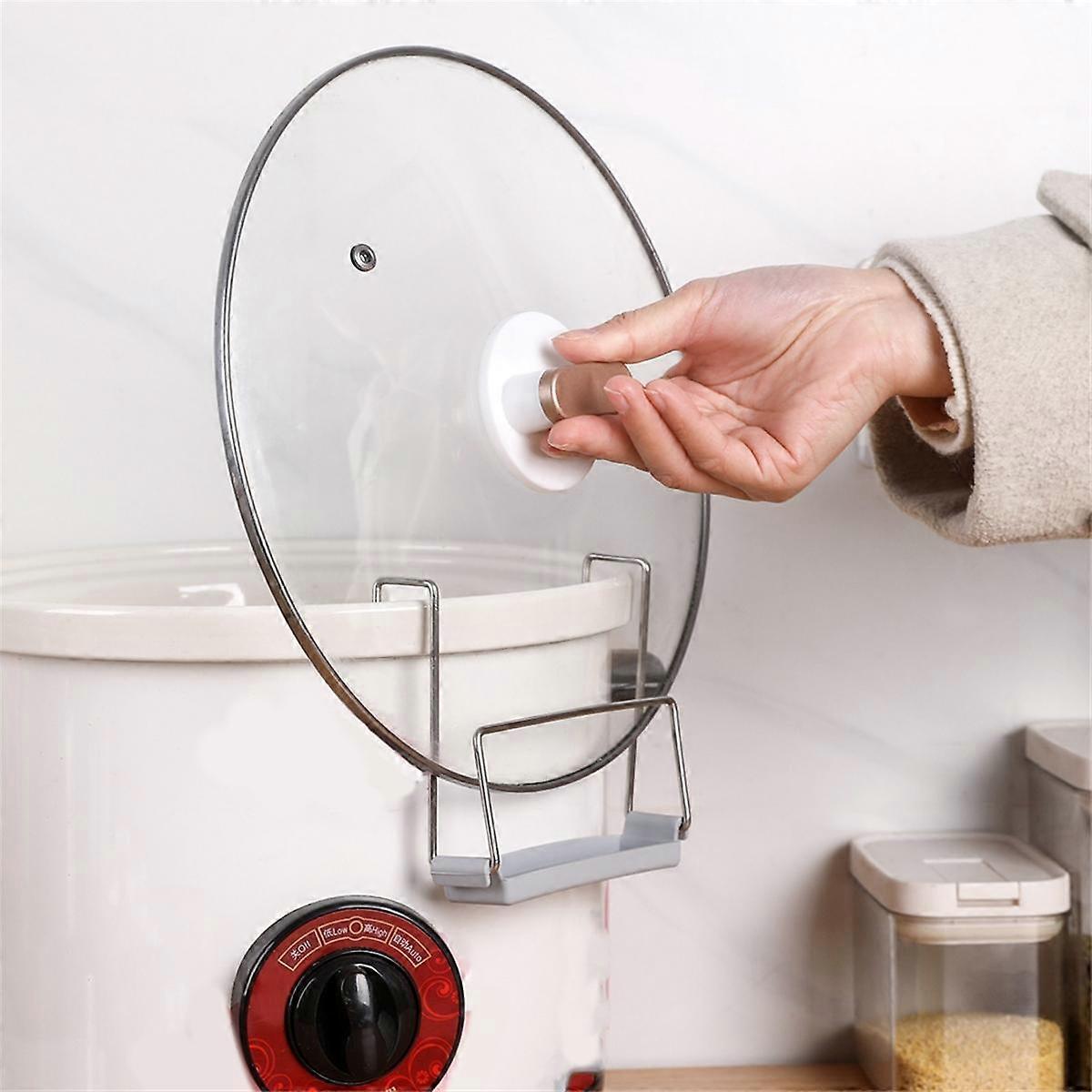 2set Slow Cooker Lid Holder for Cooking, Hand Free Pot Lid Organizer Fits Most Slow Cookers with Si