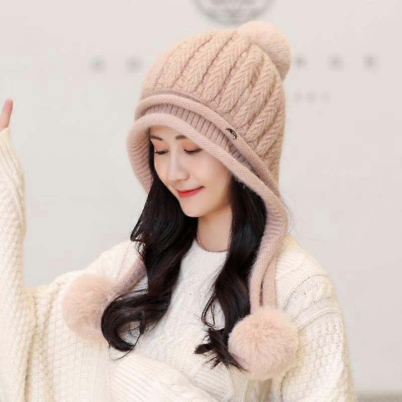 Women's winter set head wool cap earmuffs cap