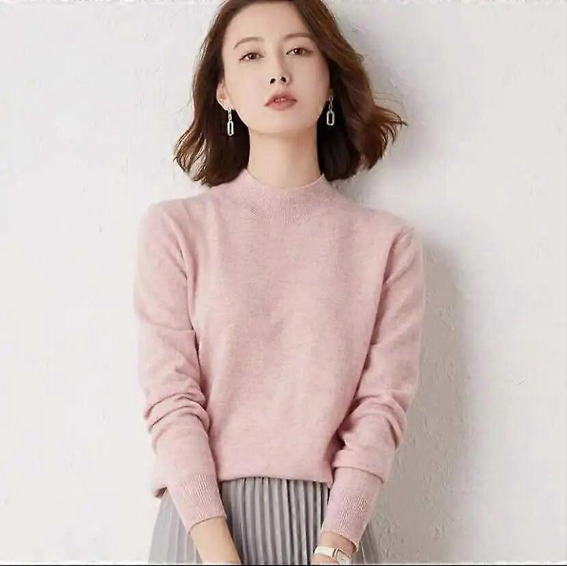 Frühling Und Herbst Neuer Kaschmirpullover Warmer Pullover Strickpullover Koreanische Version Mode Lockerer Langarmpullover aus reiner Wolle