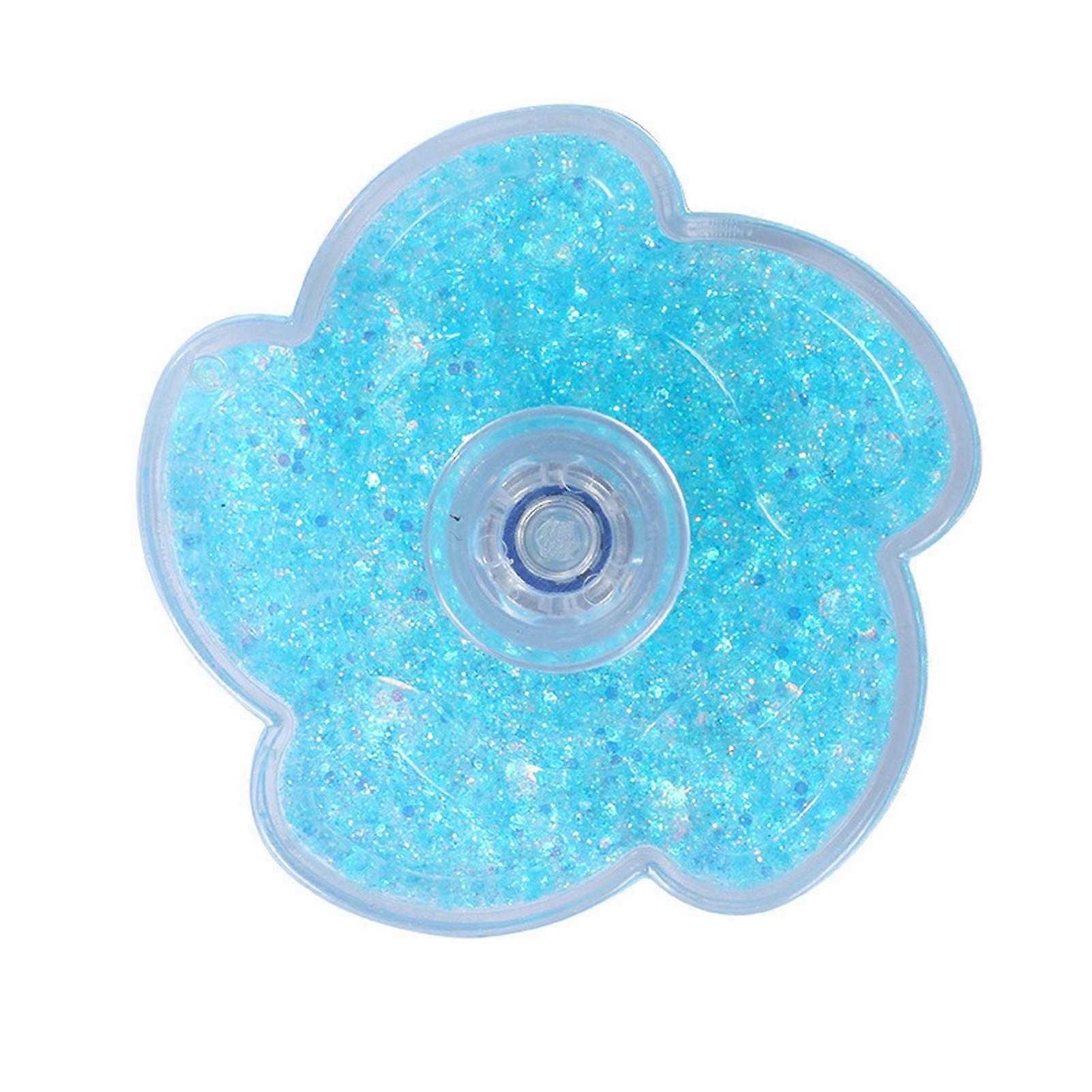 Flower Spinning Top Fidget Toy Glitter Quicksand Filled Stress Relief Finger Flexibility Training Spinner Fingertip Gyro Kids Teens Adults Birthday Gi