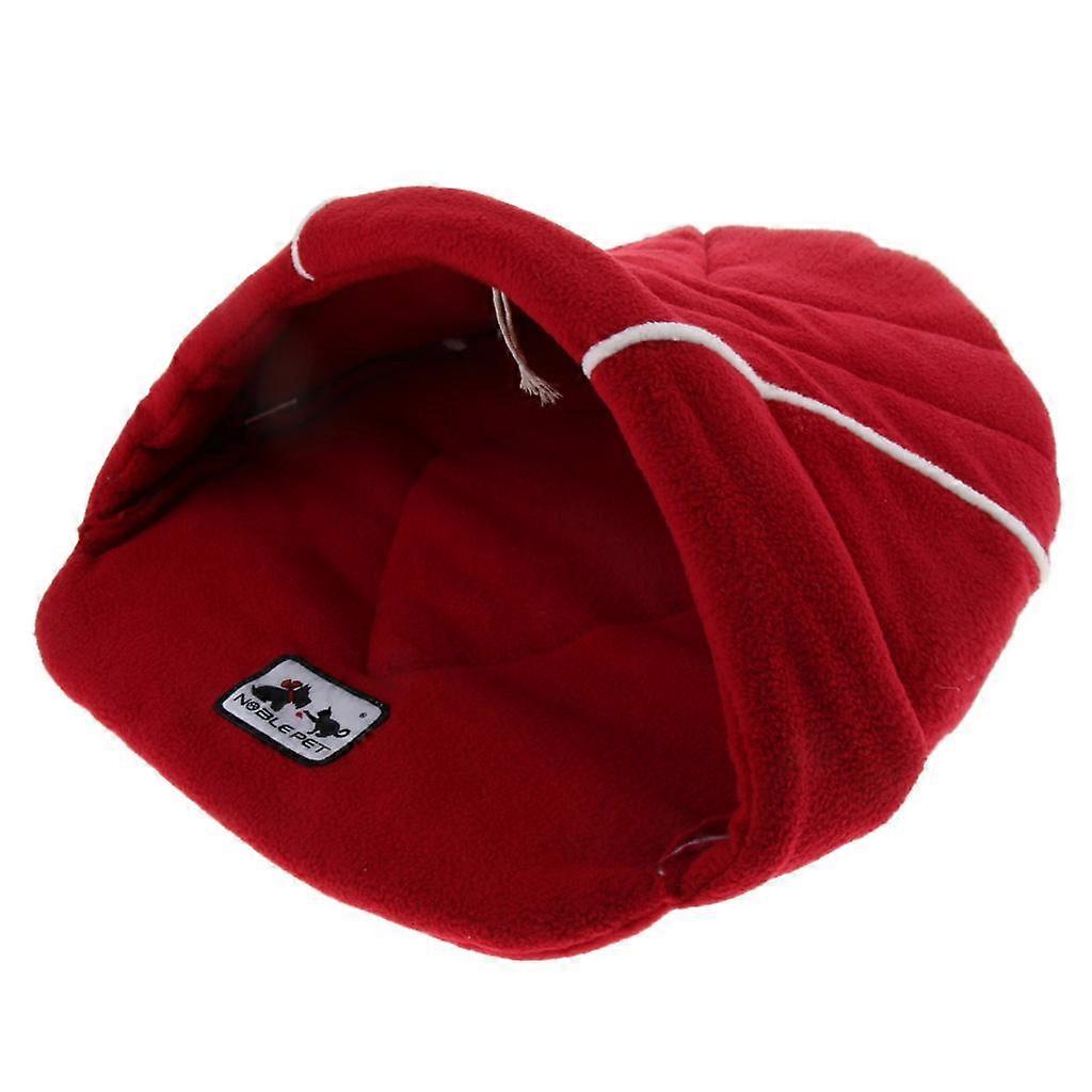 Pet  Bed Dog Soft Thick Pad Warm & Comfortable Nest Red