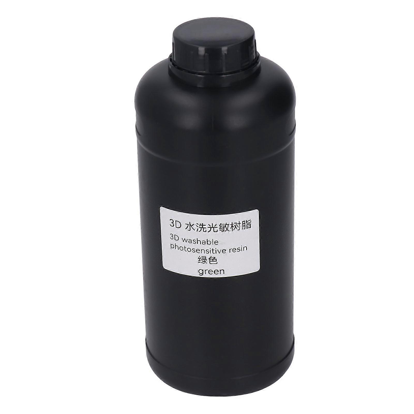3D Printer Resin 1000ml High Strength Light Curing Water Washable Photopolymer Resin Universal for LCD DLP Green