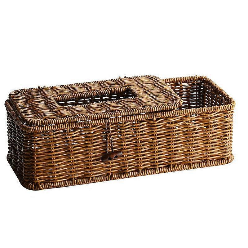 صندوق ضخ إبداعي مصنوع يدويا تقليد الروطان متعدد الوظائف صندوق تخزين الأنسجة للتحكم عن بعد