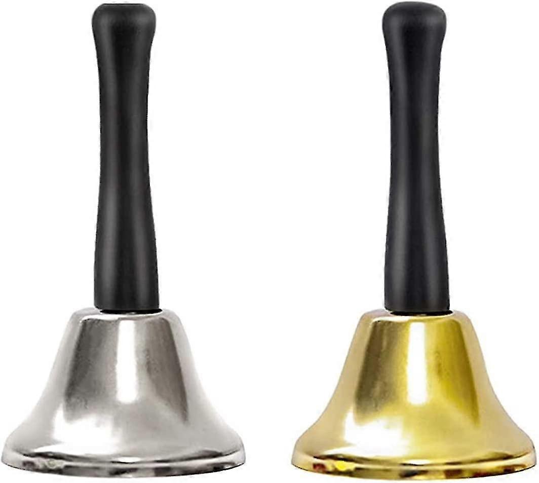 2 Stück Weihnachtsmann Metall Handglocke