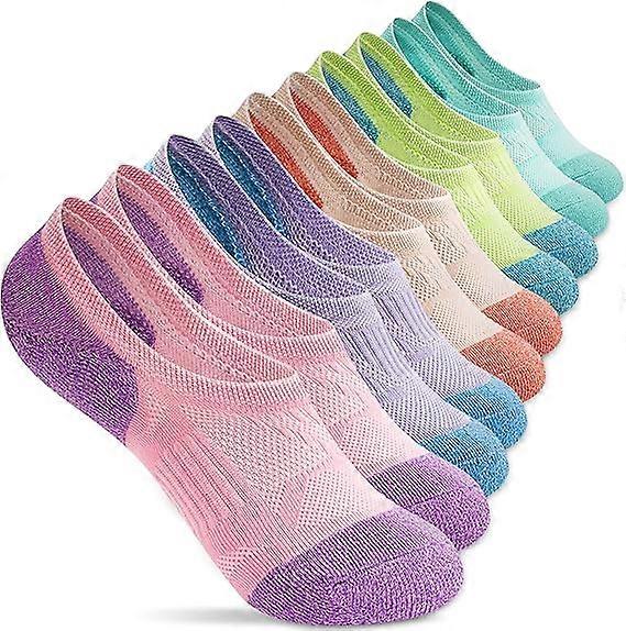 Socks Womens Athletic Compression Running Low Cut Cushioned Socks 5 Pairs