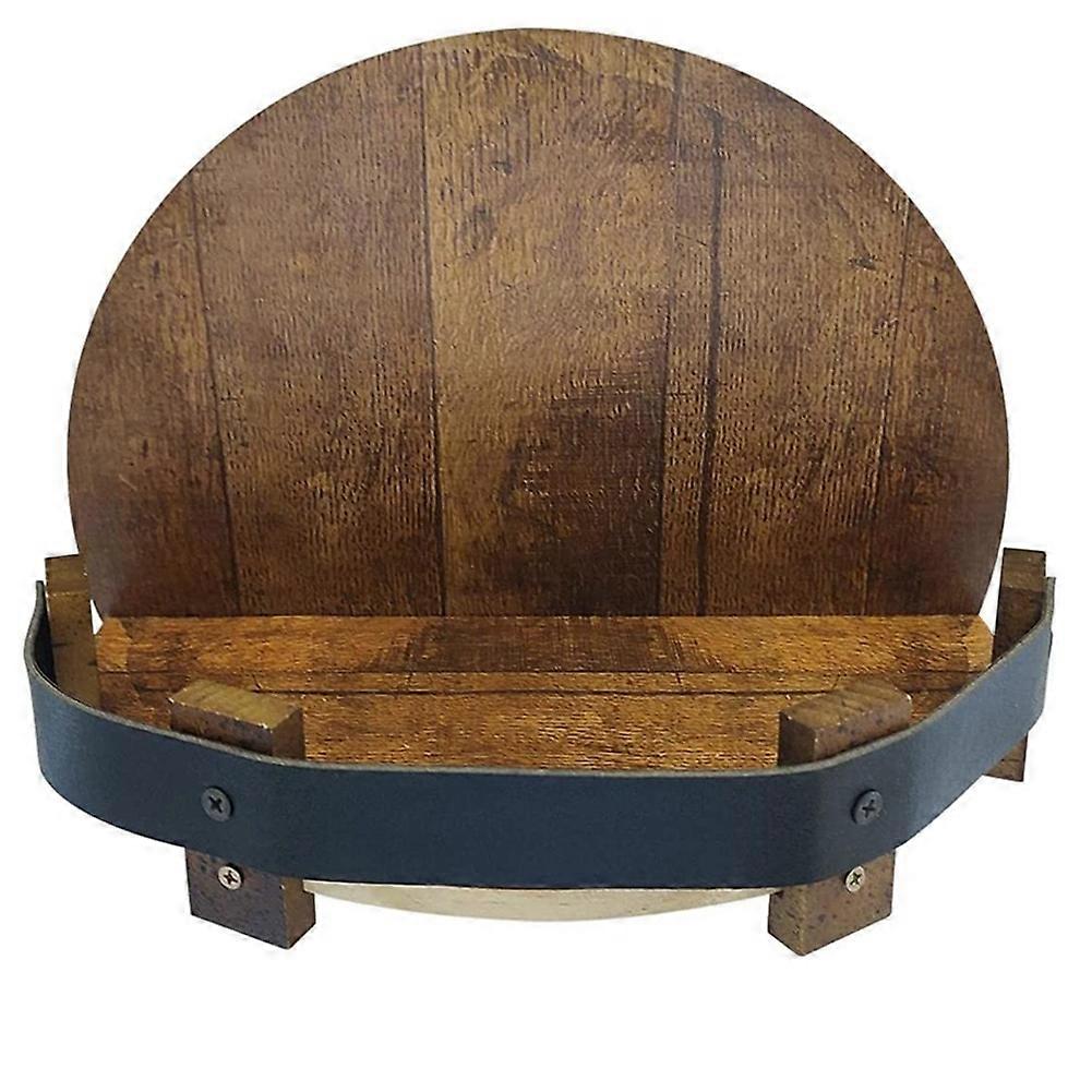 Handcrafted Liquor Bottle Display, Wall Mounted Whiskey Barrel Shelf