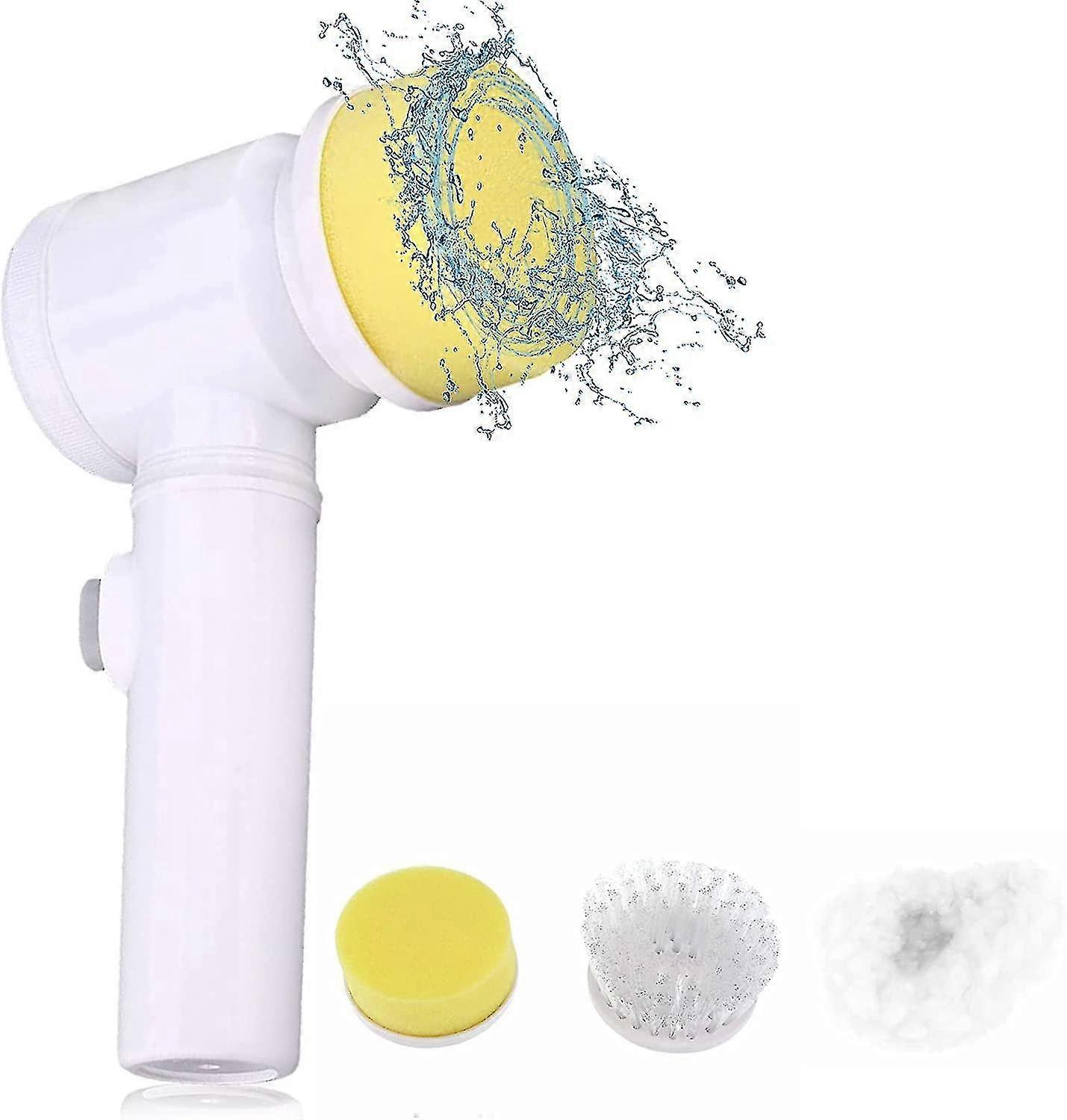 Electric Cleaning Brush,cordless Electric Scrubber,with 3 Replaceable Brush Heads,portable
