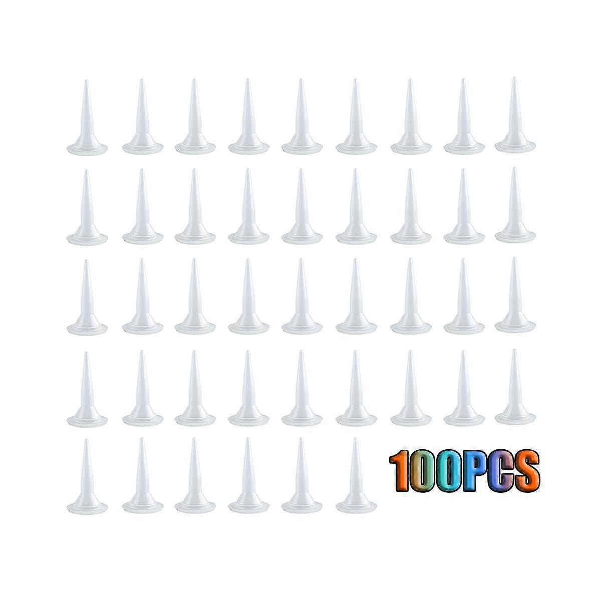 100 PCS Plastic Structure Caulking Nozzles Extender Caulk Nozzle Tip Tool for Caulk Nozzles Applica