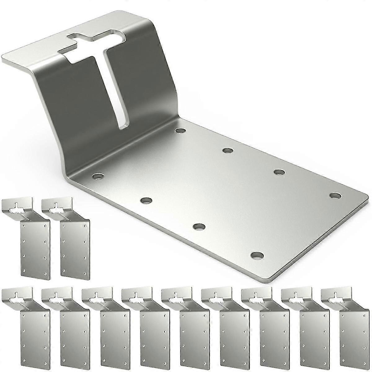12 Pack T-post Bracket 3inch (vertical) T Post Mounting Bracket, Mounting T Post Bracket For Signs, Plywood Install