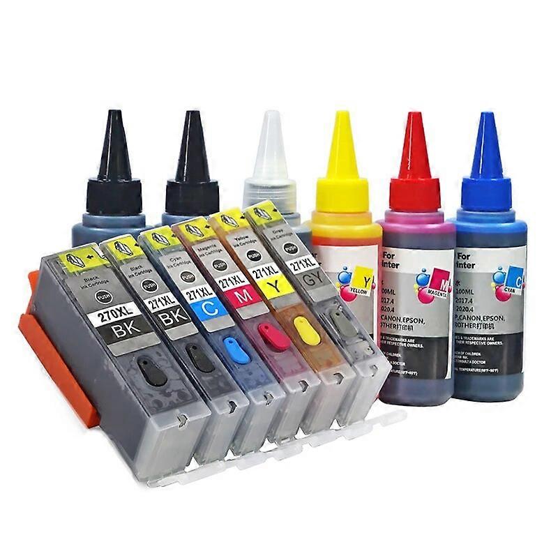 PGI270 CLI271 Refillable ink cartridge Compatible For Canon for Canon PIXMA MG7720 TS9020 TS8020 printer
