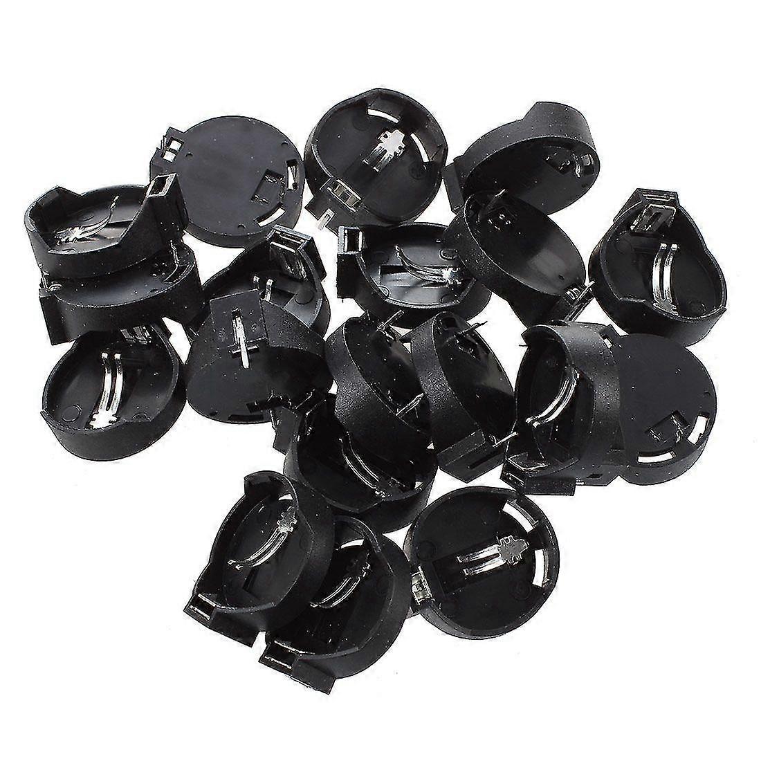 20 Pcs Button Battery Holder Case Black For /lir2032 2025 2016