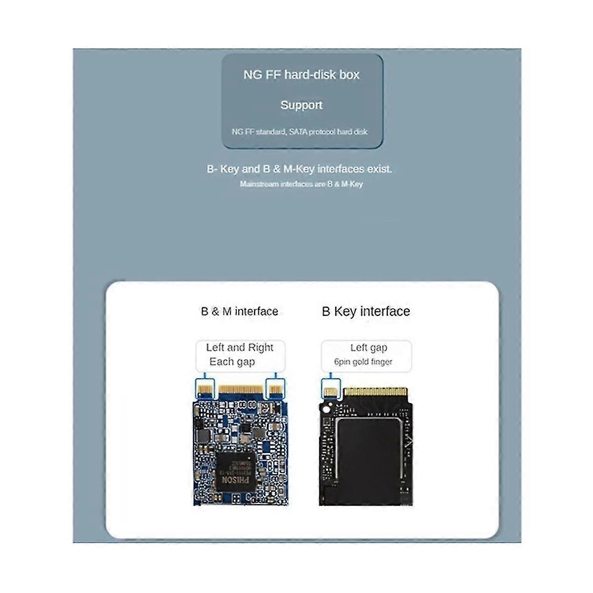 M2 Ssd Case Ngff Sata To Usb 3.1 Gen 2 5gbps Ssd Enclosure For Ngff Sata B Key/ (b+m) Key Ssd Box M