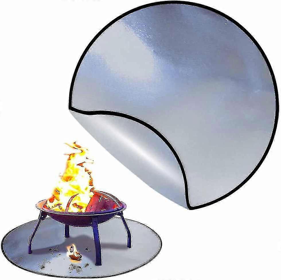 36inch Round Fireproof Mat Under Grill Pad Pit Mat Floor Lawn Protector-ksize