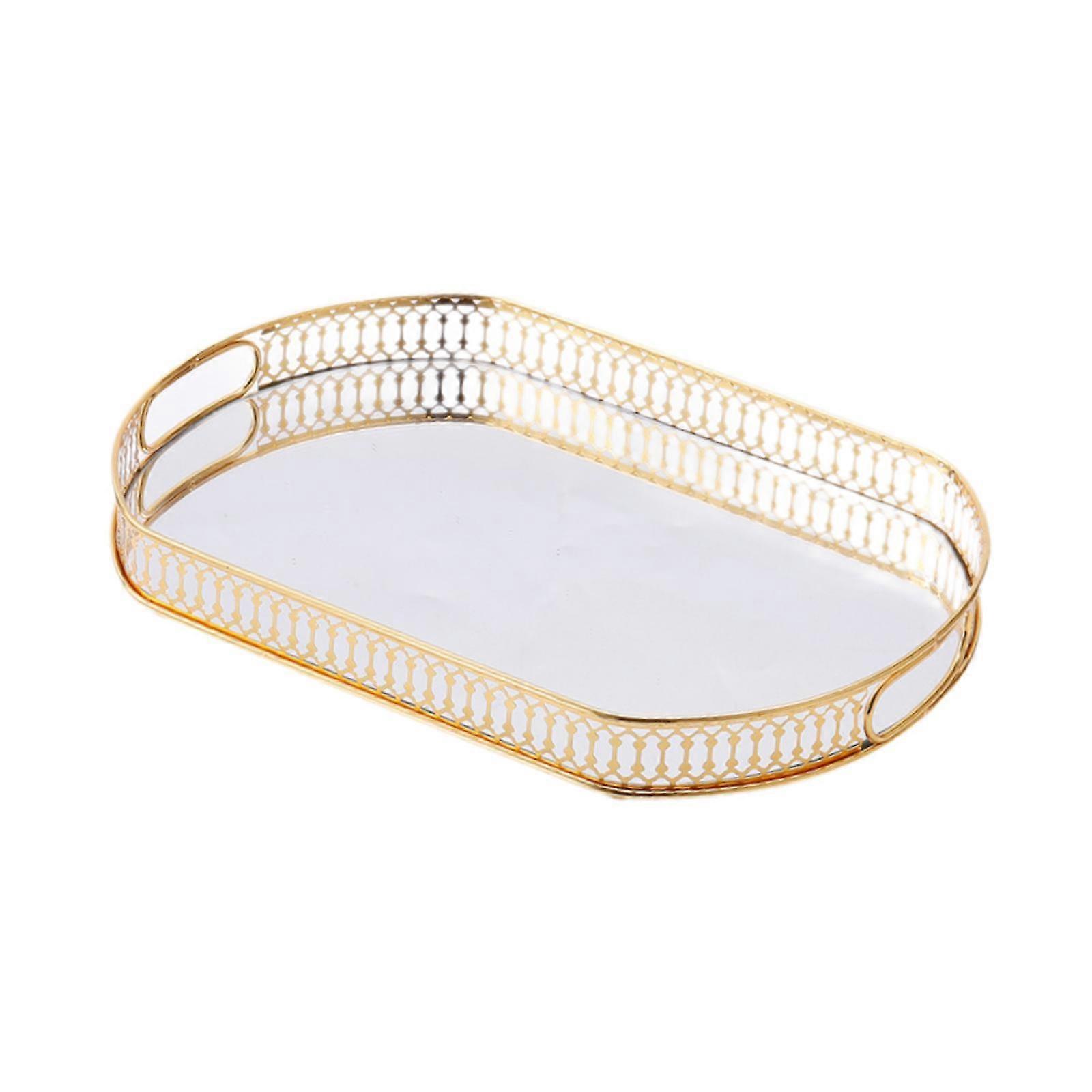 Mirror Serving Tray Modern Mirror Tray Organizer for Trinket Earring Perfume