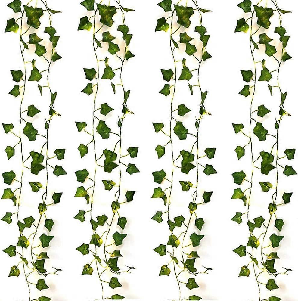 LED String Light Feuille Verte Artificielle Ivy Design 4PCS