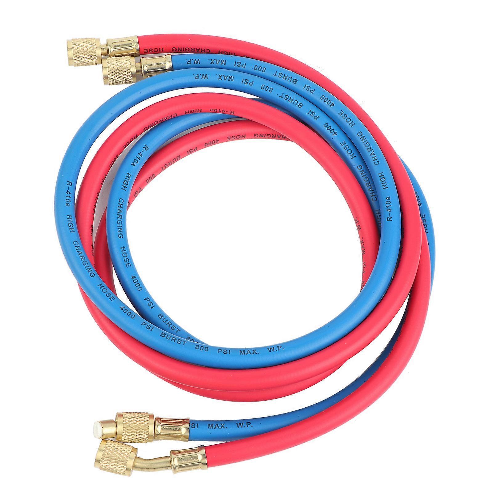 Air Conditioner Refrigerant Recharge Hose AirConditioning Refrigeration Adding Tool Accessory(Double English Standard Joint 2Pcs 1.5meters )(YMCAT)