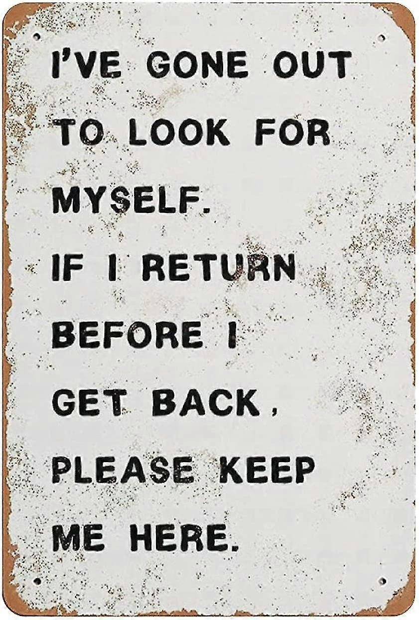 Um Velho Urso Vive Aqui Com Seu Marrom Mel MetalTin Sign Metal Decor 8x12 Polegadas OU 12x16 Polegadas Modo