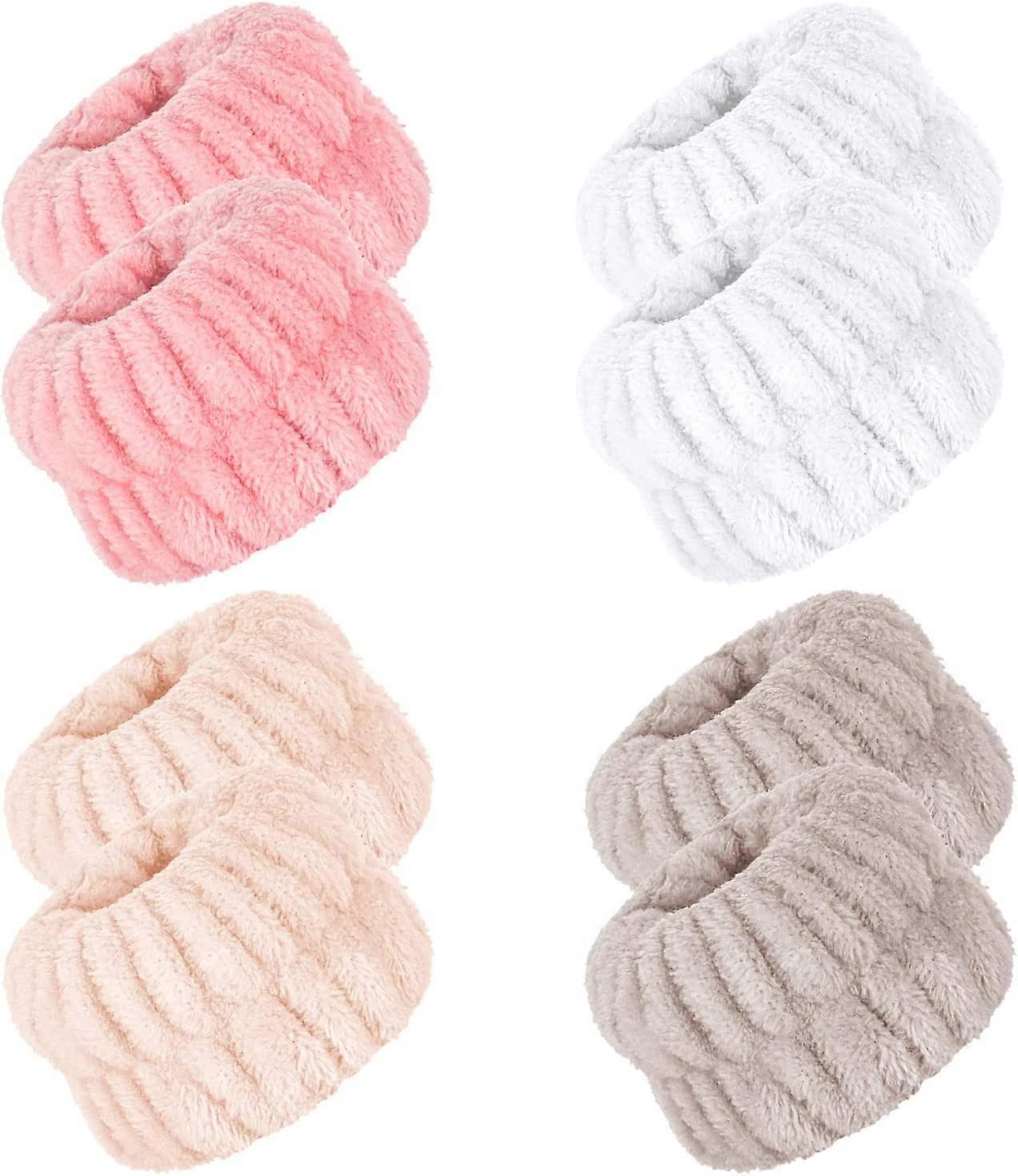 8 Pcs Spa Pulseira de Lavagem de Pulso Microfibra Toalha de Lavagem de Pulso Pulseiras para Lavagem de Rosto Pulseiras Absorventes Pulseiras de Suor de Pulso para Mulheres Meninas Previnem Liq