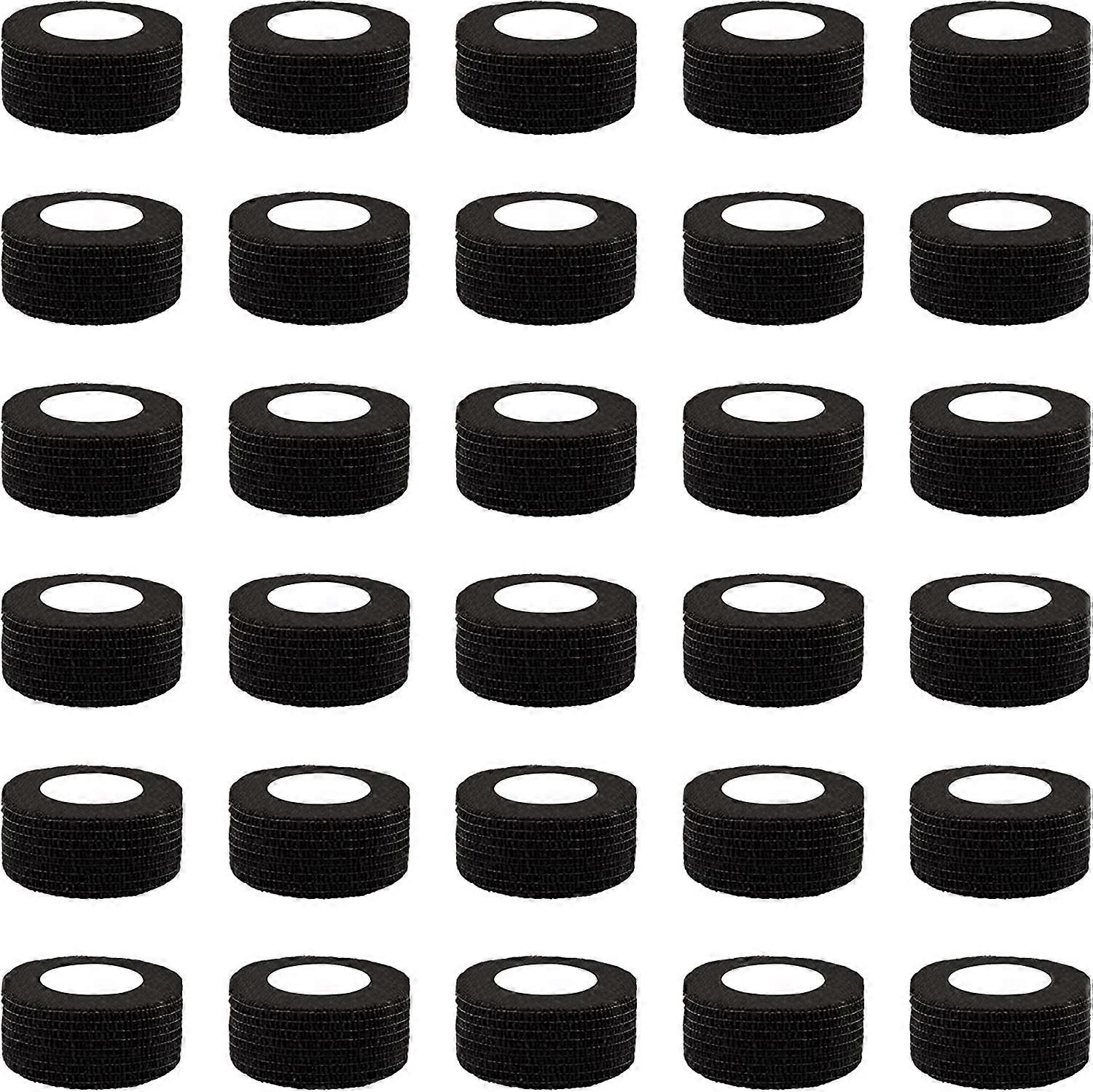 15 Rolls of Cohesive Bandage 2.5cm x 4.5m Self Adhesive for Sports and Human Animal Swelling, Ankle Sprains, Black