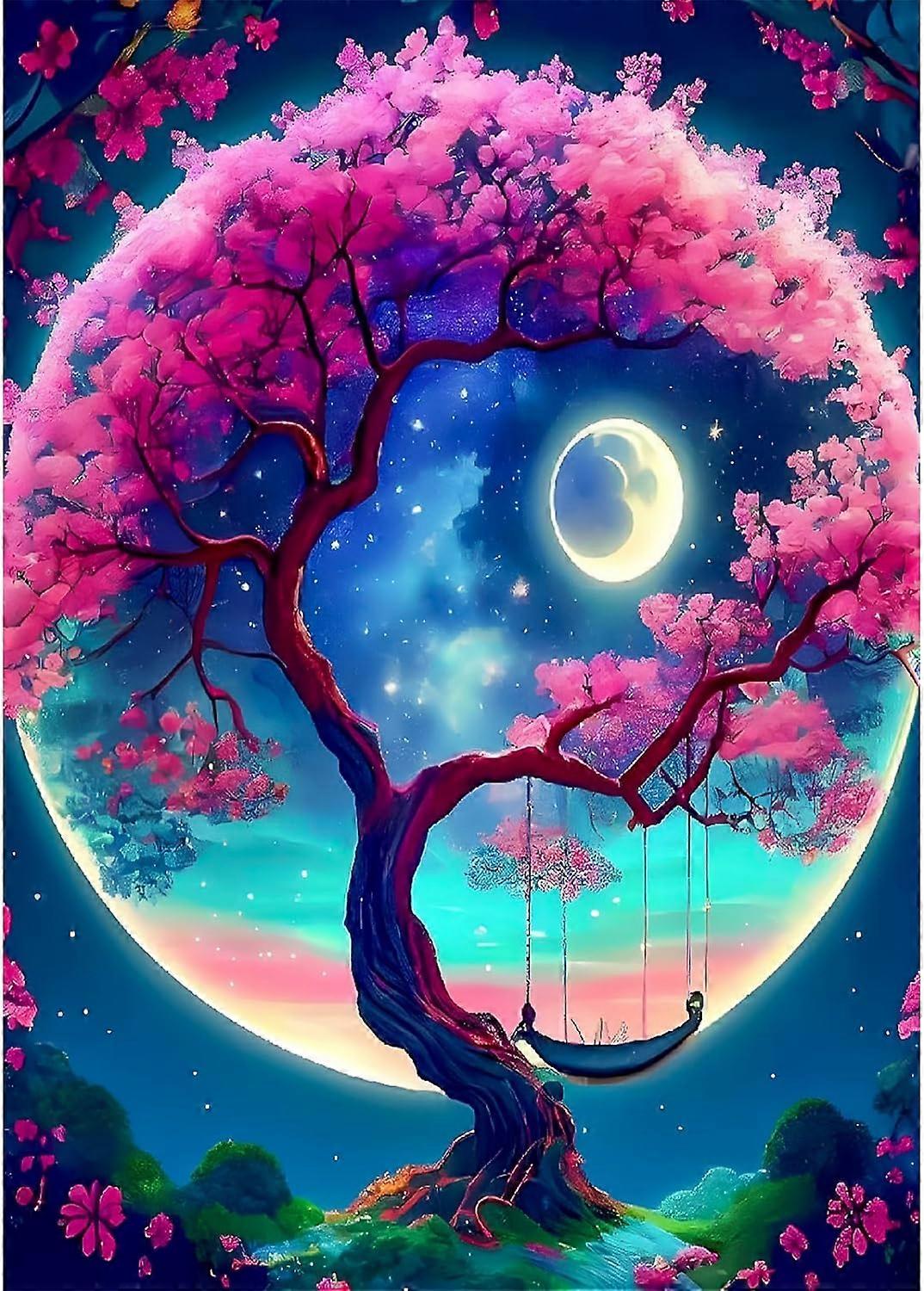 Livets träd Diamantmålning 30x40cm (Stil 18)