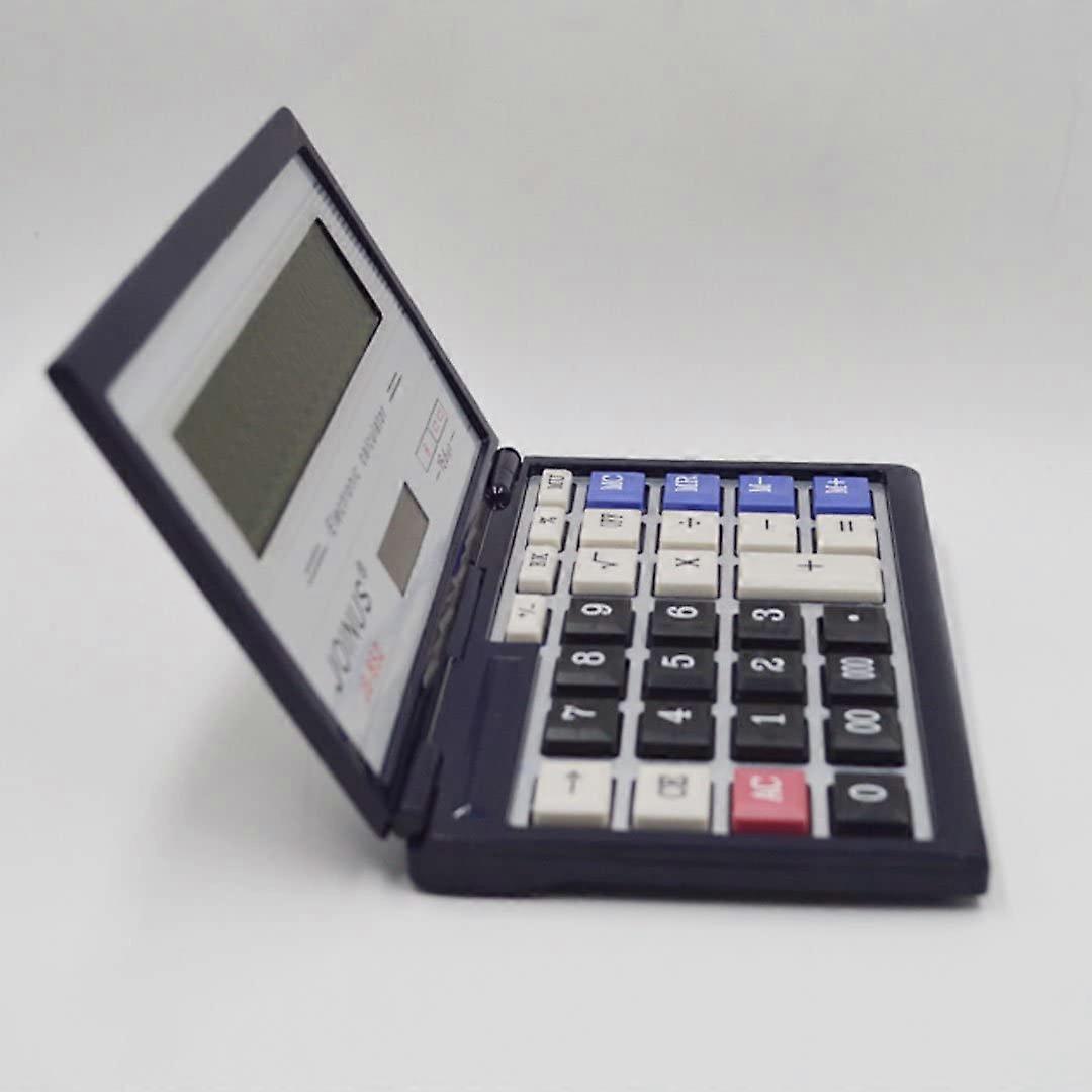 12 Digits Large Display Basic Calculator Mini Handheld Folding Calculator Solar AAA Battery Dual Power