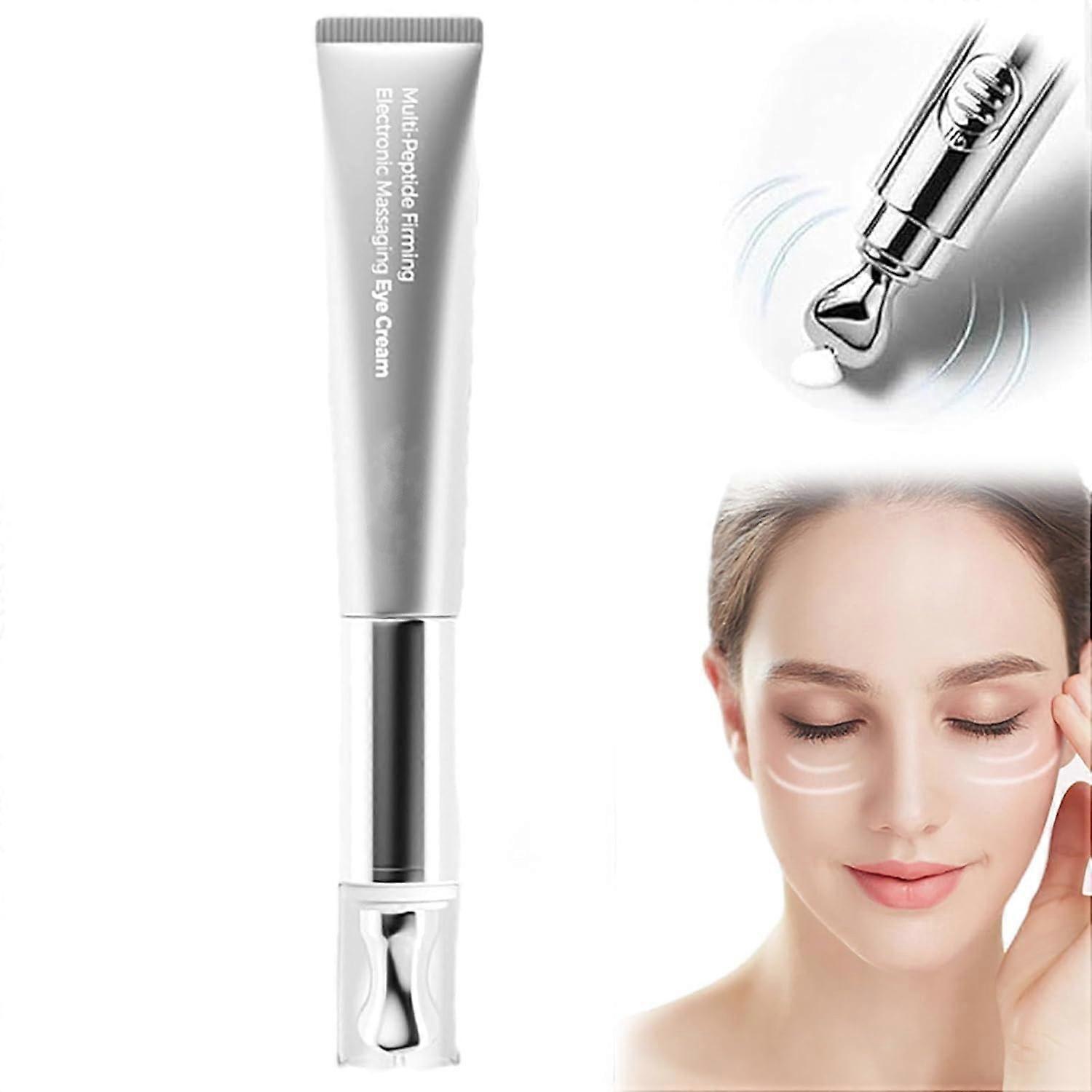 Wrinkle Eraser Massaging Eye Cream, Multi Peptide Eye Serum, Electronic Massaging Eye Cream For Smooth Fine Lines Puffy Eyes