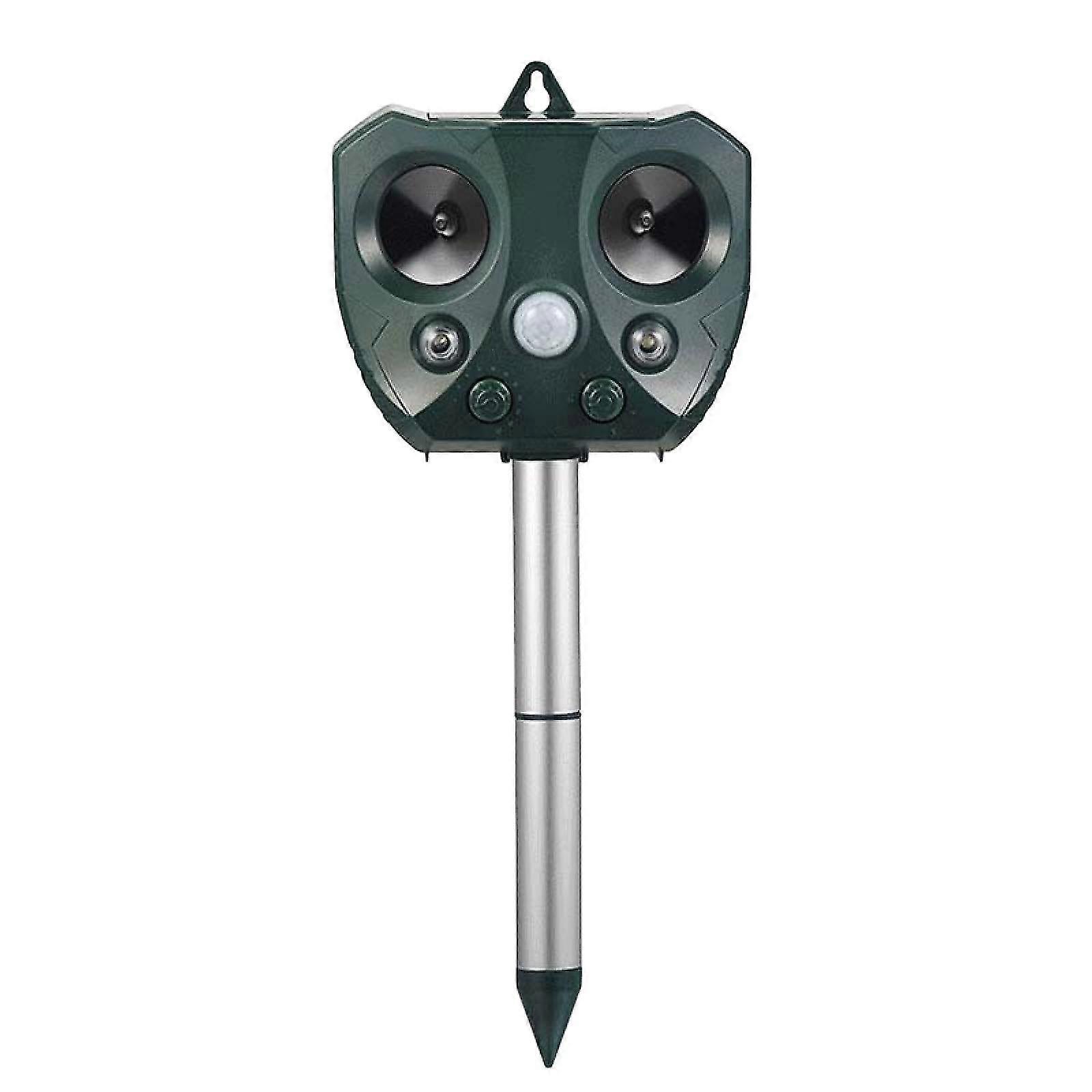 Solar Animal Repeller, Ultrasonic Repellent, Motion Detection, LED Flashing Light, Dog, Cat Repellent, Squirrel, Raccoon, Skunk, Rabbit, Rodent,etc. -