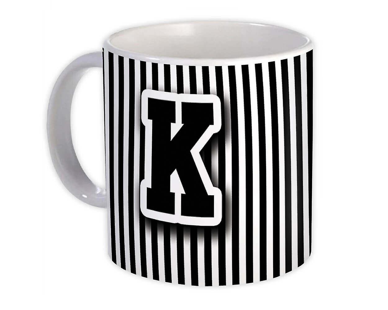 Gift Mug: Monogram Letter K Alphabet