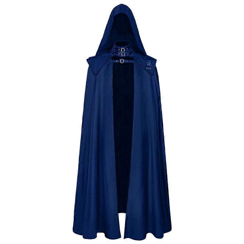 Medieval Hooded Coat Gothic Coat Long Trench Halloween Devil Wizard Death Cloak Robe Cloak