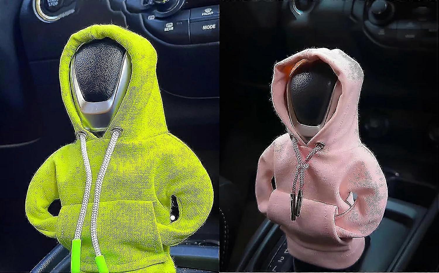 Husă cu hanorac cu buton de schimbare a vitezelor - 2 buc hanorac moale pentru accesorii interioare auto