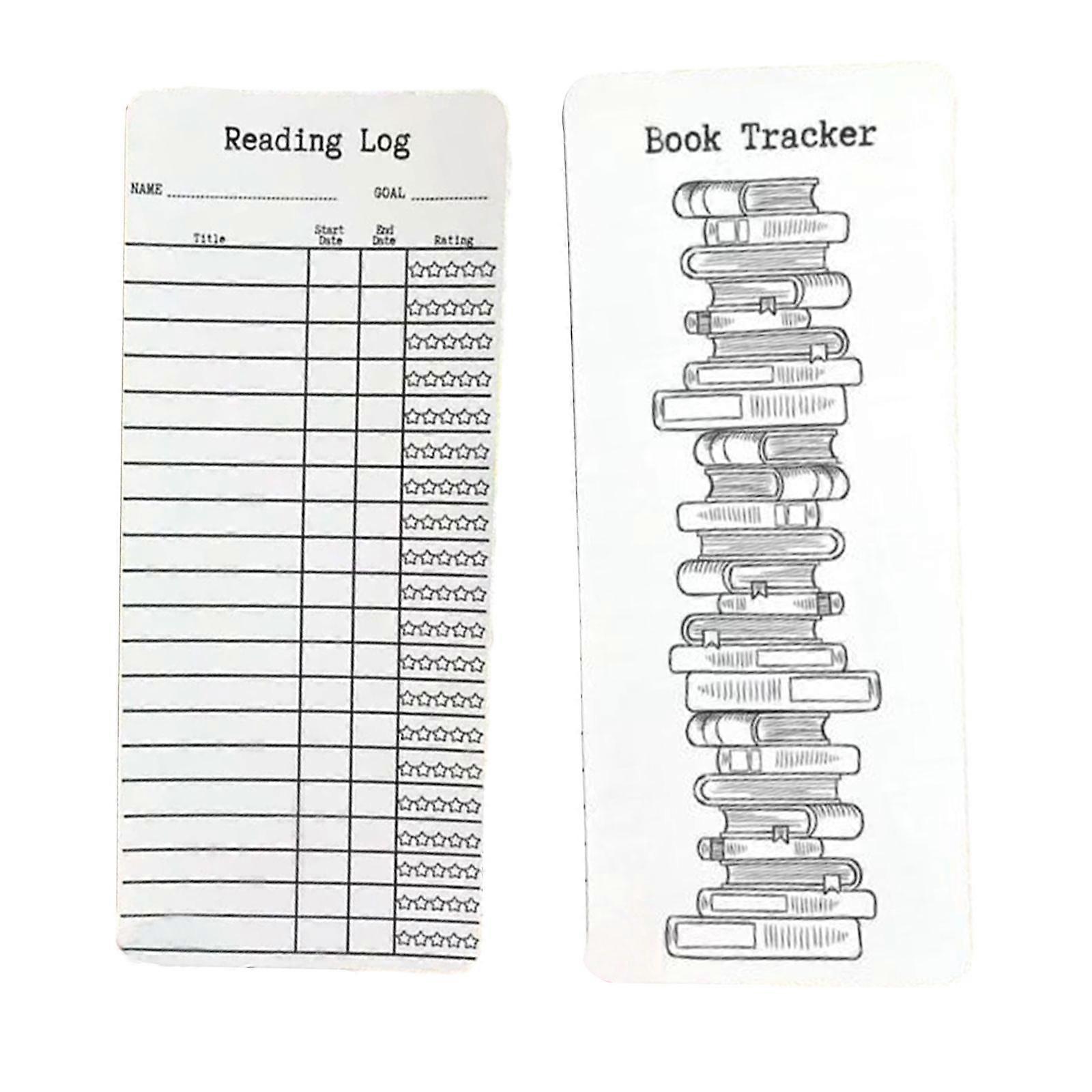 Reading List Bookmark,Personal Libraries Cards Book Tracker Notecards,Reading Log,100% Brand New