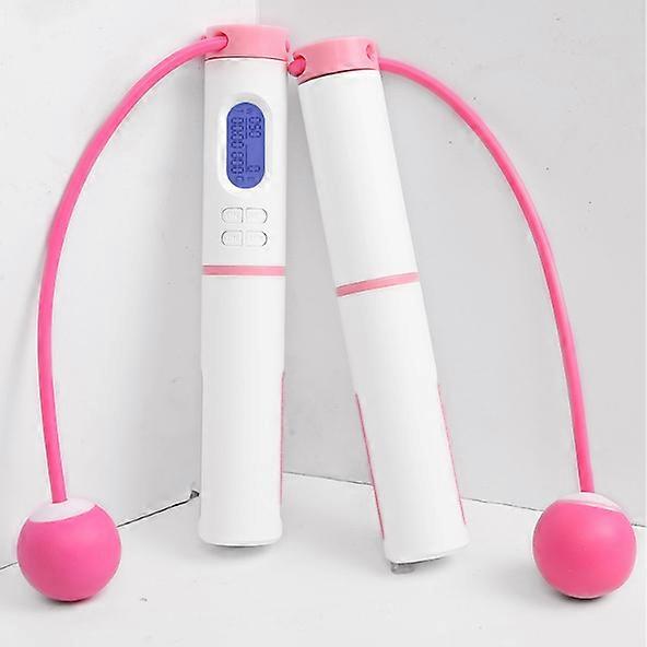 Jump Rope, Digital Weighted Ropeless Skipping Rope, Adjustablepink