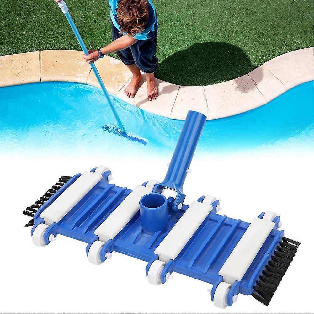 Professional Flexible Pool Vacuum Head with Side Brush Wheels Fish Pond Pool Cleaning Tool