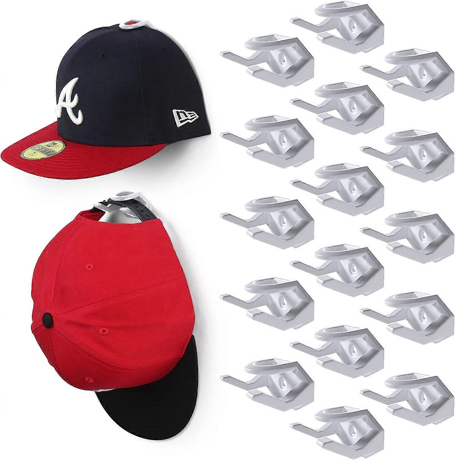 16 Pcs Adhesive Hat Hooks For Wall Hat Racks For Baseball Caps Hat Display Adhesive Hat Hooks No Drilling