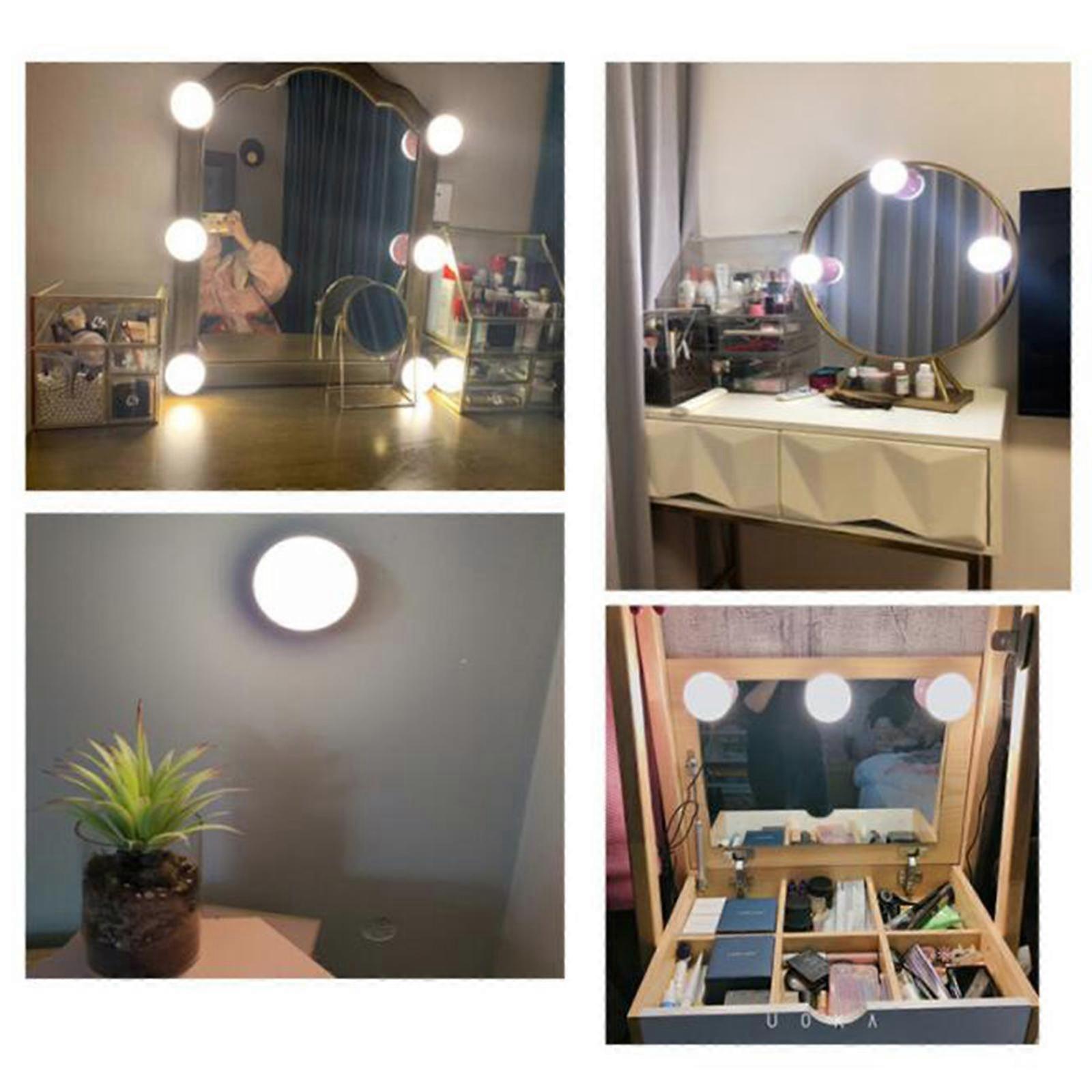 6x Style Led Vanity Mirror Lights with Suction Cup Base Dimmable Bulbs Lamp for Makeup Dressing Table,Vanity Mirror Light