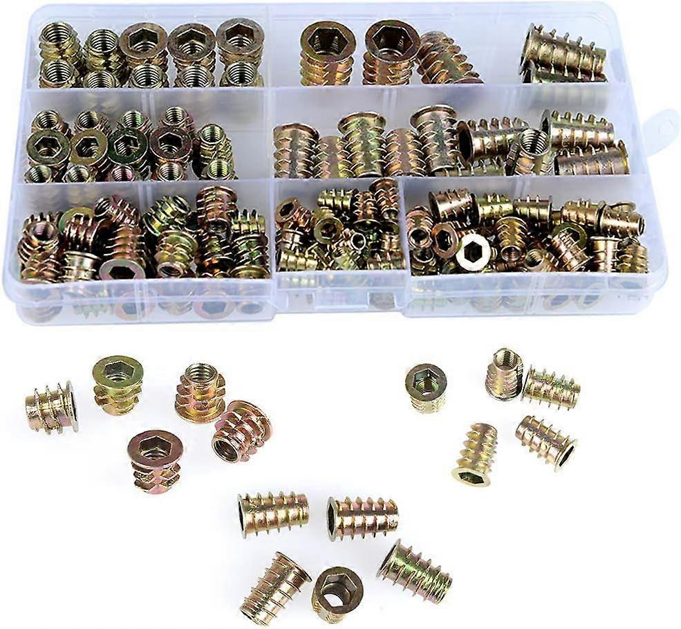 130pcs screw nuts kit for M4 M5 M6 M8 M10 screws include 7 sizes with plastic box