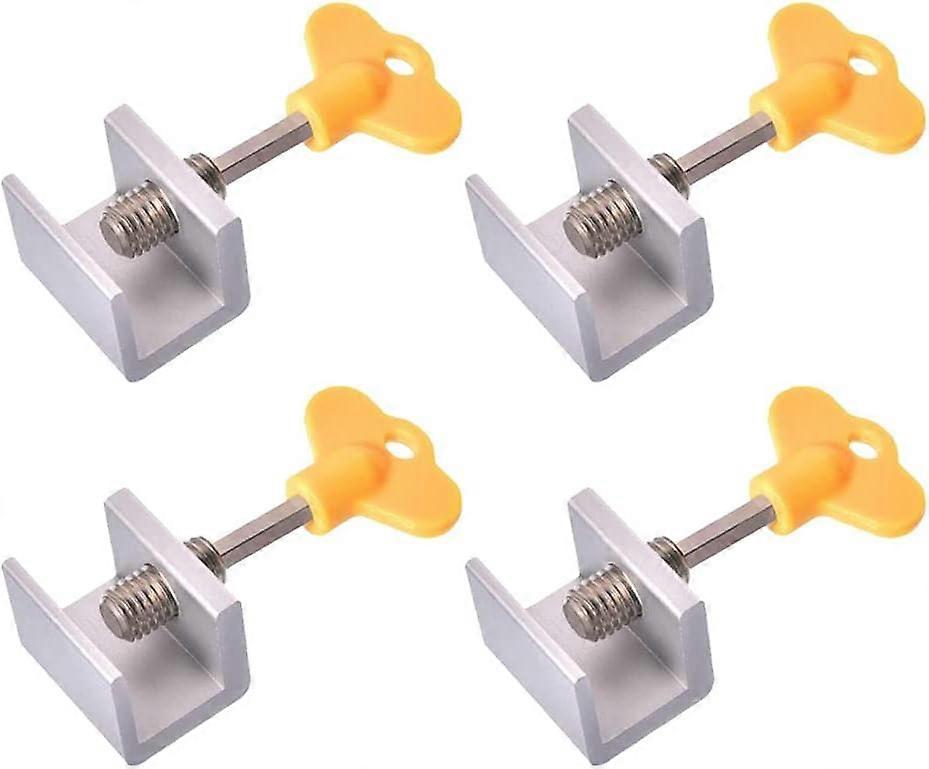 Sliding Window Locks 4 Pieces Sliding Door Stopper Adjustable Window Lock