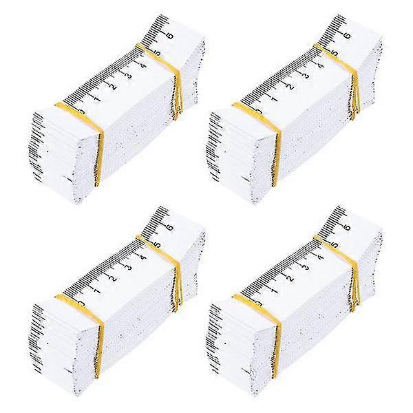 100 חתיכות של סרגל מדידה חד צדדי של סרט נייר דו-צדדי