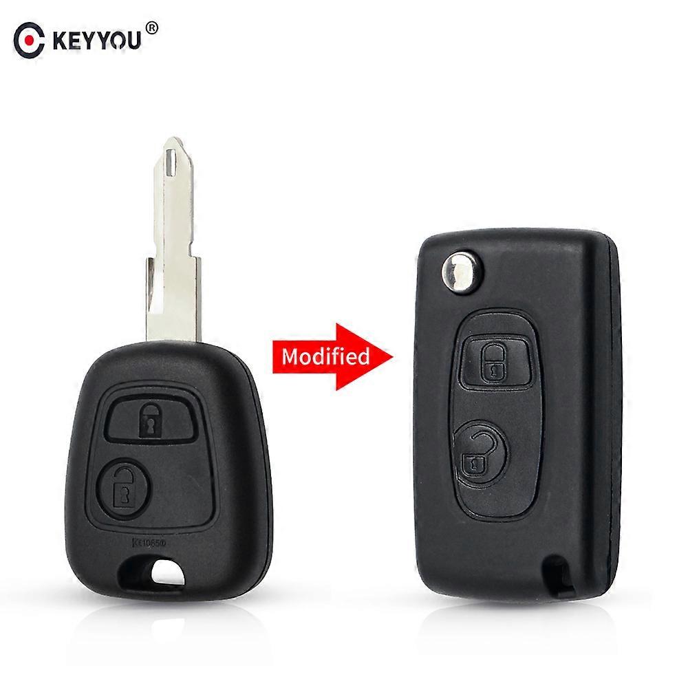 New Style Modified Flip Folding Remote Key Shell 2 Buttons For Peugeot 106 206 306 406 Citroen C2 C3 Xsara Picasso Key