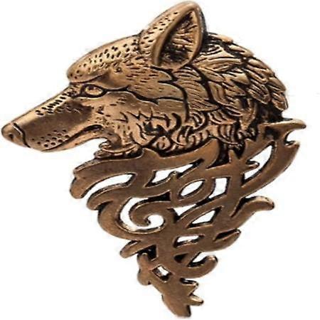 10pcs Vintage Wolf Head Brooch Pin