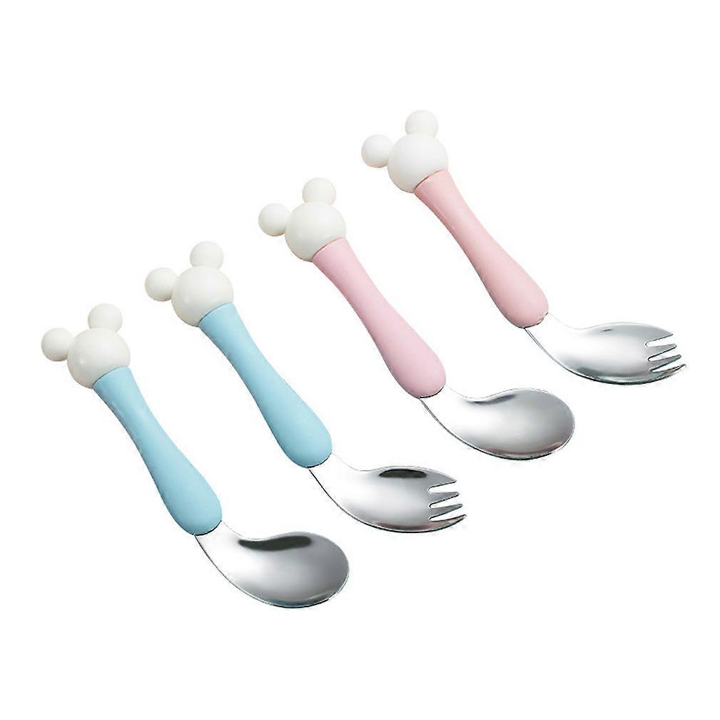 4pcs Kids Cutlery Set Tableware Tableware Spoons Stainless Steel