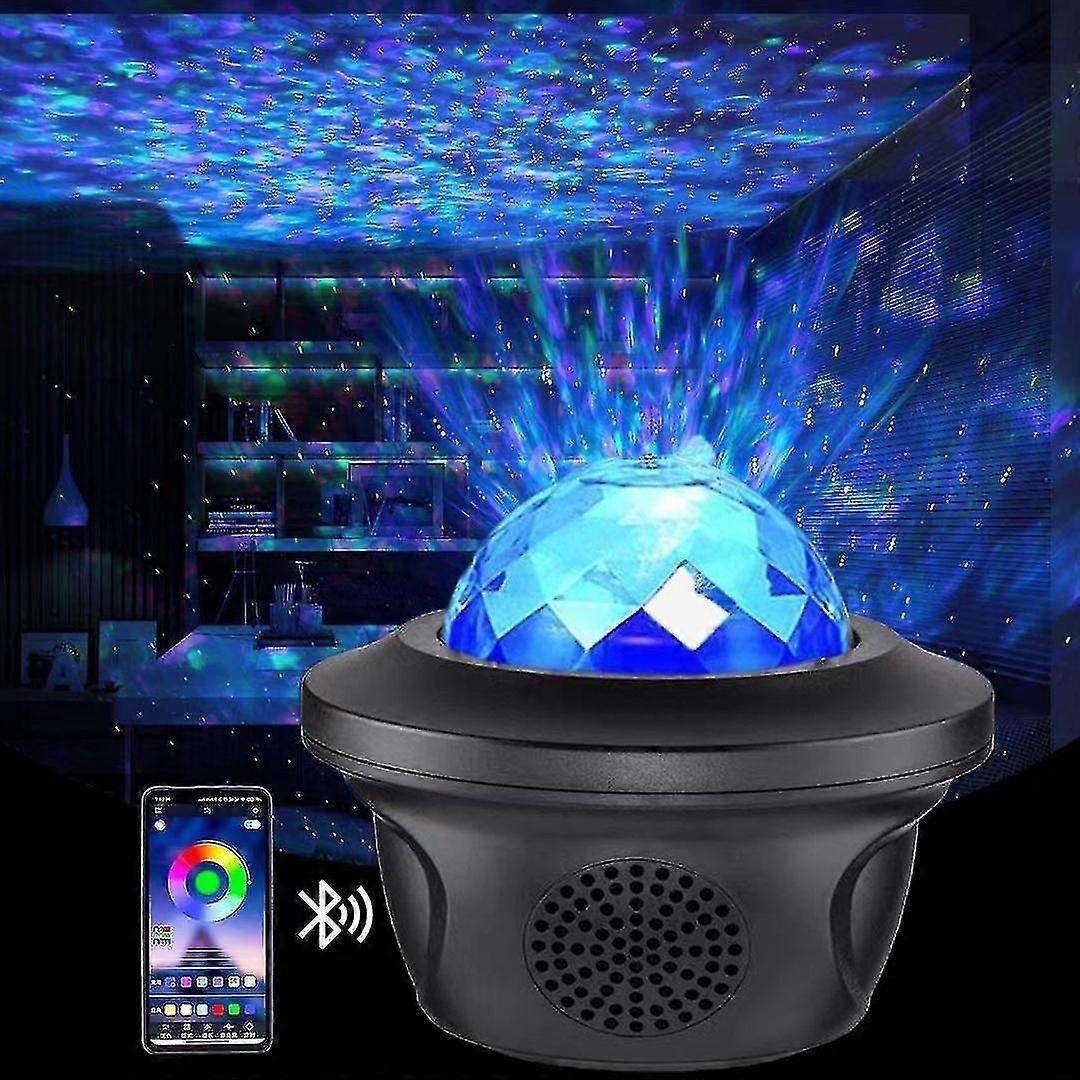 Led Star Projector, Rotating Nightlight Projector With Remote Control Timer Speaker Bluetooth, Ocean Star Ceiling Light Projector Decoration For