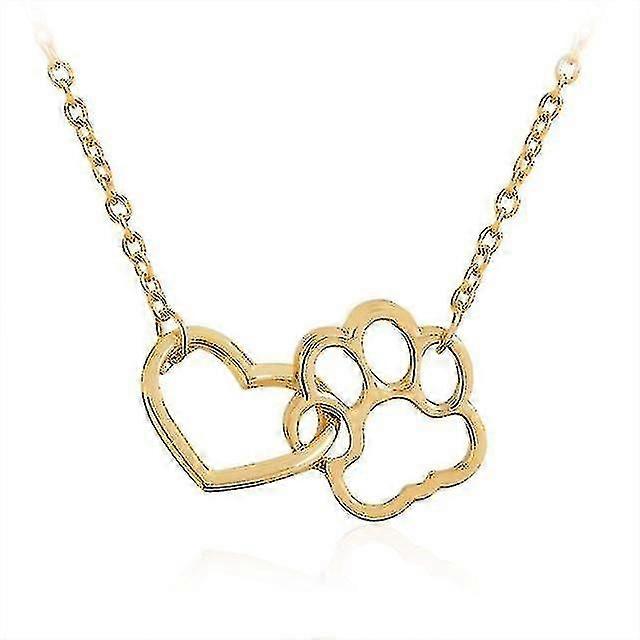 Hollow Pet Paw Footprint Necklaces S Cute Animal Dog Cat Pendant