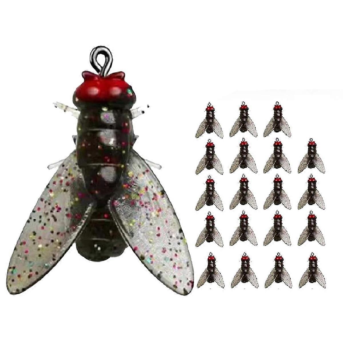 Schwarzer bionischer Fliegenfischköder, Köder bionischer Fliegenfischköder mit Insektenköder