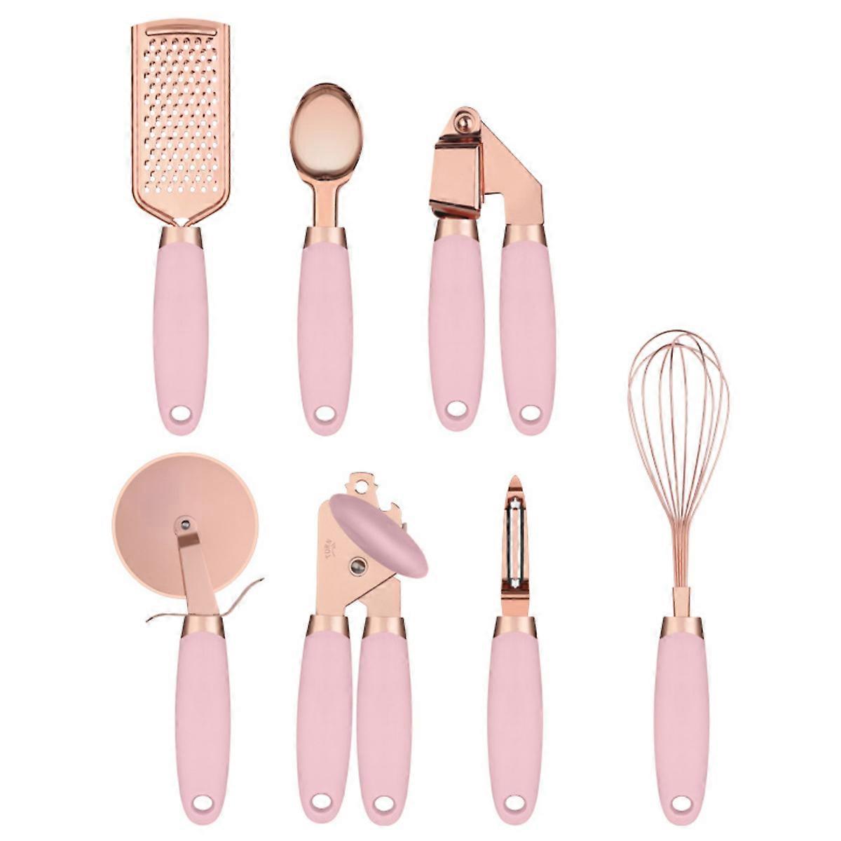 7-Piece Copper-Plated Kitchen Gadgets Set, Stainless Steel Tools