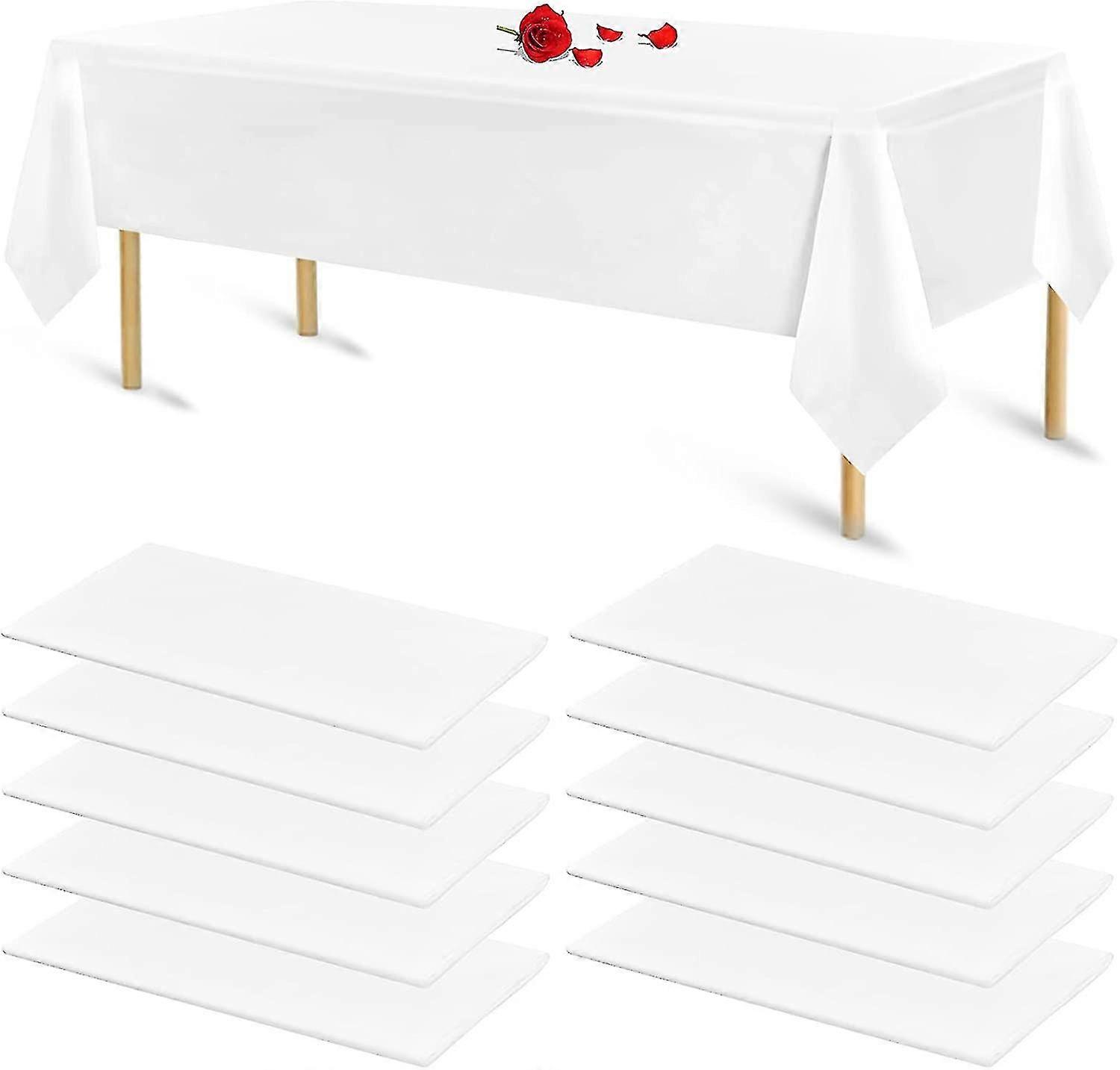 10 Rectangular Waterproof And Oil Resistant Disposable Tablecloths