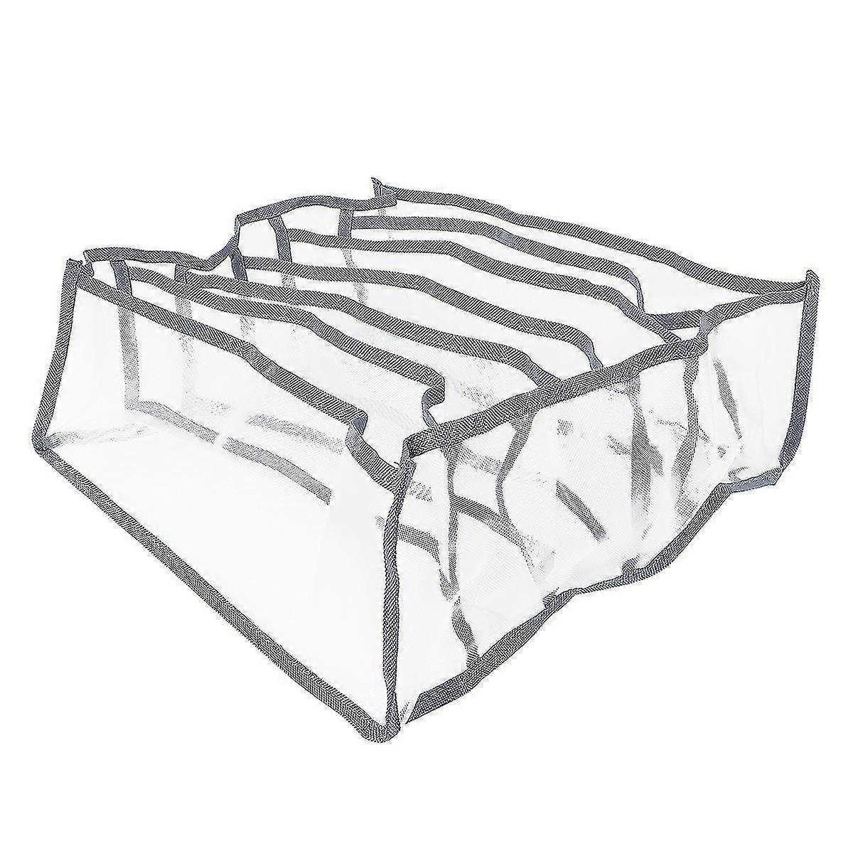 1pc Compartments Clothes Storage Box Underwear Storage Box (Blue And Grey)