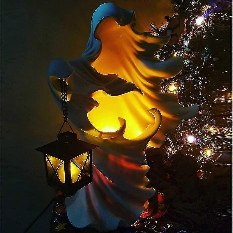 Ghost Looking Lantern Witch Resin Lantern Halloween Decoration Lamp Hell Messenger